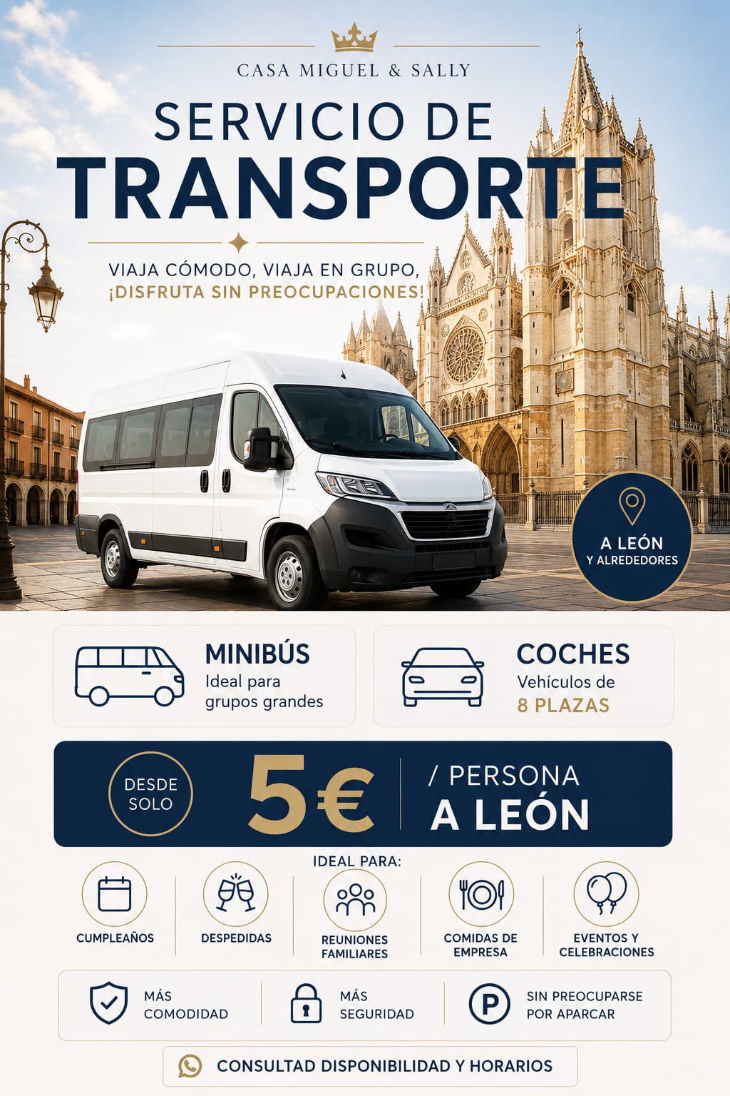 Servicio de transporte a León